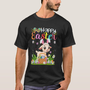 Ziege Frohe Ostern Eierjagd Hase Ohr Ziege Ostern T-Shirt
