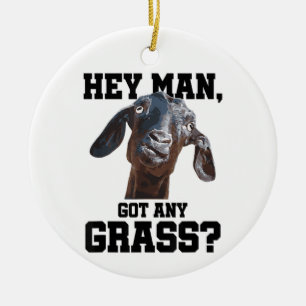 Ziege für Ziegenliebhaber Farm Bekleidung Meme Wor Keramik Ornament