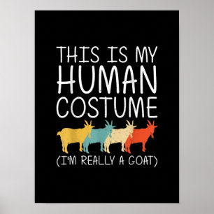 Ziege Halloween Menschkostüm Poster
