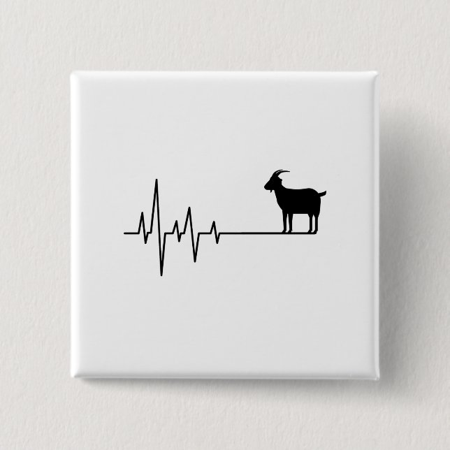 Ziege Heartbeat Button (Vorderseite)