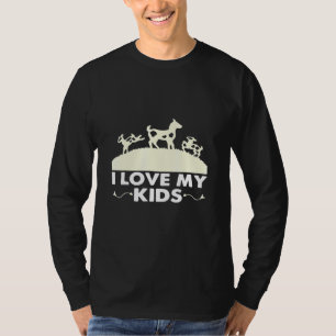 Ziege Ich Liebe meine Kinder Ziege Tier T-Shirt