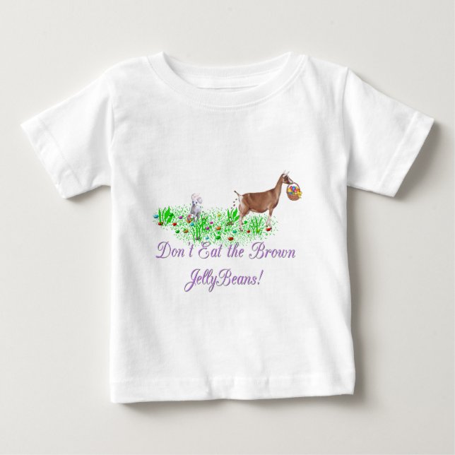 Ziege isst nicht die braunen Jelly-Bohnen Baby T-shirt (Vorderseite)