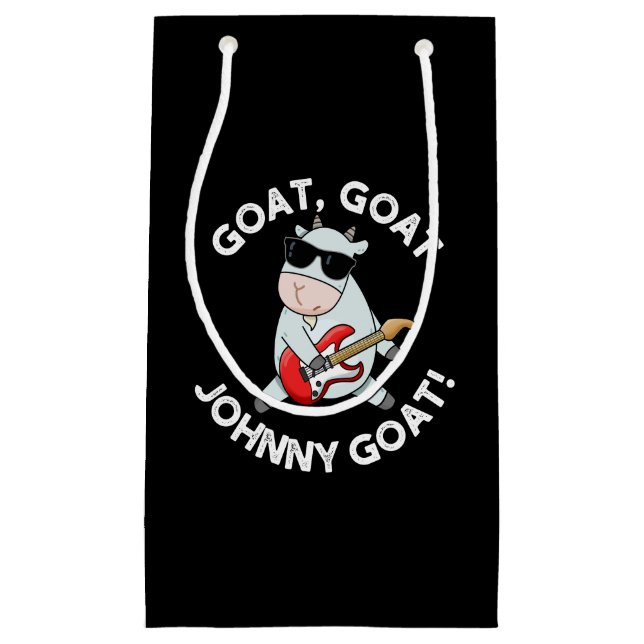 Ziege Johnny Ziege Funny Animal Puck Dark BG Kleine Geschenktüte (Vorderseite)