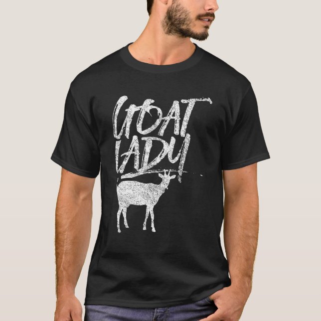 Ziege Lady Animal Goats Hausgeflügel T-Shirt (Vorderseite)