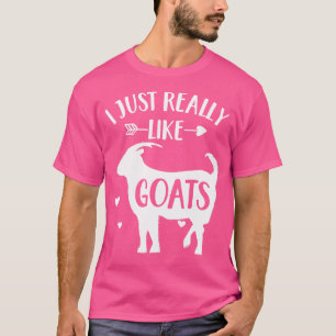 Ziege Lover 'I just like Goats' Funny Animal T-Shirt
