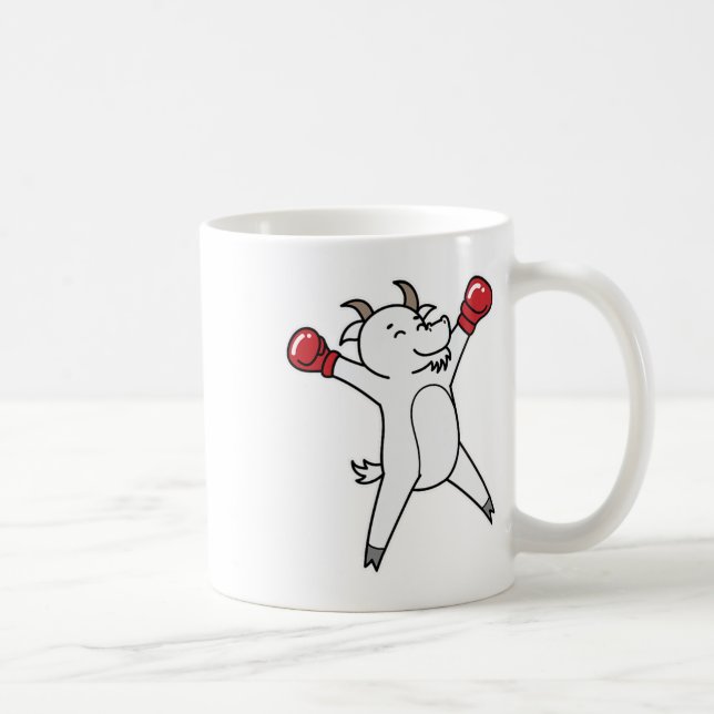 Ziege macht Boxing Kaffeetasse (Rechts)