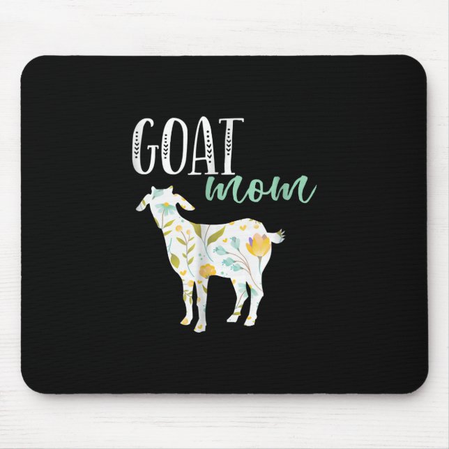 Ziege Mama Blumentorte Eigentümer Mousepad (Vorne)