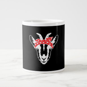 Ziege mit einer Bandana Funny Goat Lover Frauen Jumbo-Tasse