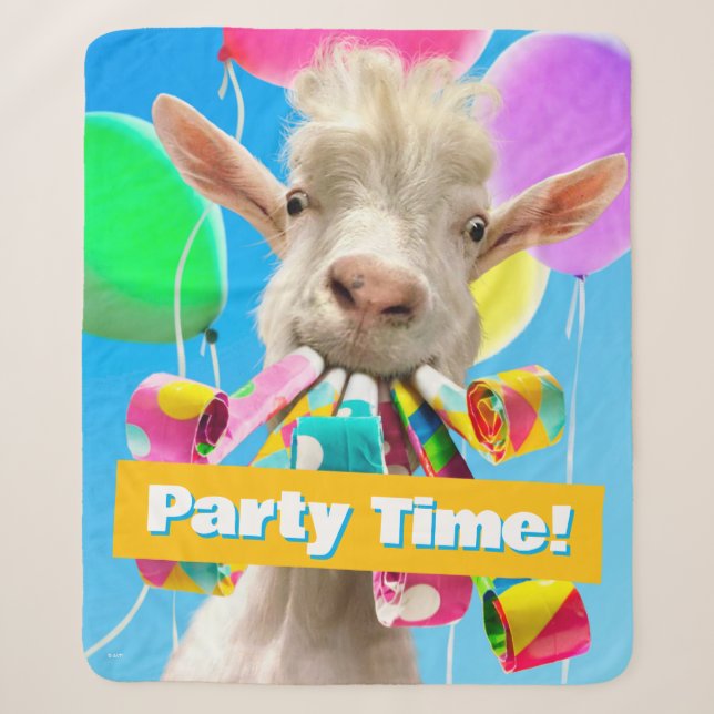 Ziege mit Partybaloons Sherpadecke (Vorderseite)