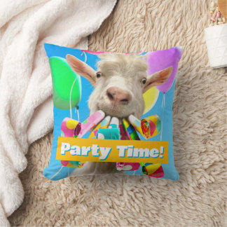 Ziege mit Partyböllern Kissen