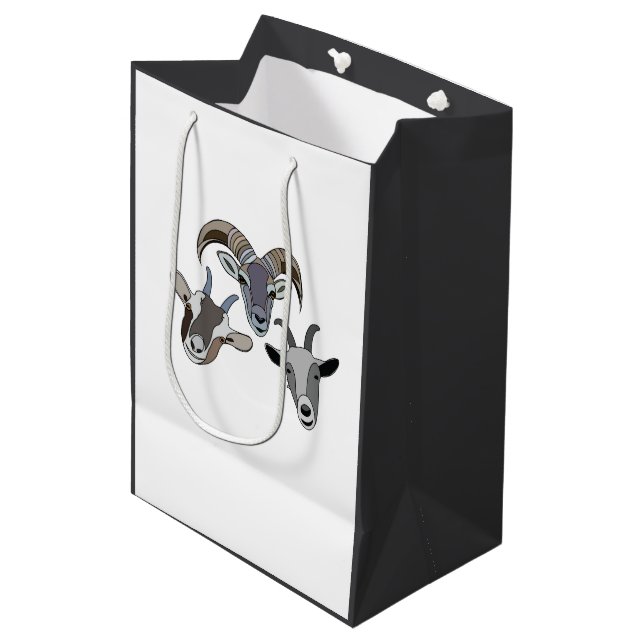 Ziege Mittlere Geschenktüte (Vorderseite Schrägansicht)
