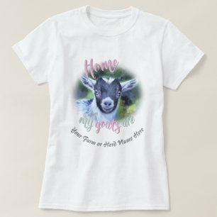 ZIEGE  NIEDLICHE Pygmäen-Zuhause ist die Stelle,  T-Shirt