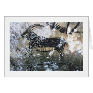 Ziege oder Gämse, Felsenmalerei im schwarzen Raum,