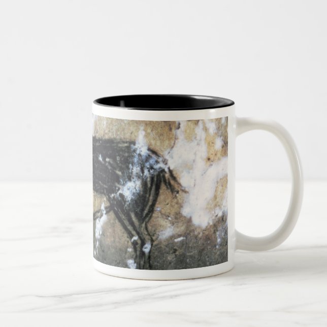 Ziege oder Gämse, Felsenmalerei im schwarzen Raum, Zweifarbige Tasse (Rechts)
