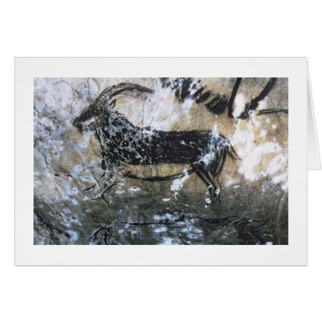 Ziege oder Gämse, Rockmalerei im Schwarzen Raum, (Vorderseite (Horizontal))