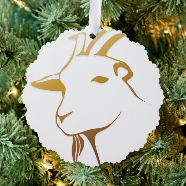 Ziege Ornament Karte (Insitu (Baum))