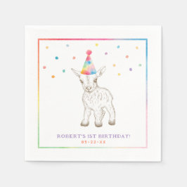 Ziege Party Tier Geburtstag Napkins | Landwirtscha Serviette