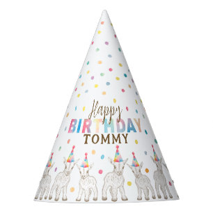 Ziege Petting Zoo Birthday Party Hat für Kinder Partyhütchen