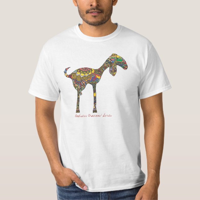 Ziege RegenbogenGüte liebenswürdig! Morgen T-Shirt (Vorderseite)