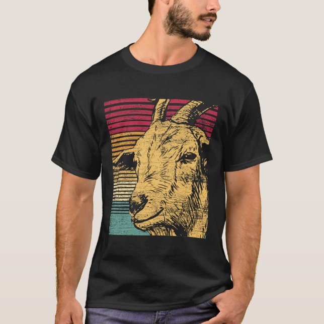 Ziege Retro T-Shirt (Vorderseite)