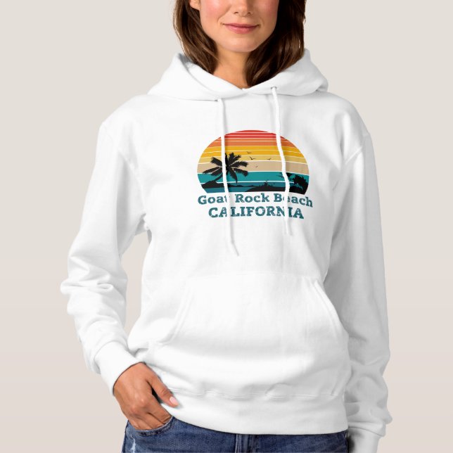 Ziege Rock Beach KALIFORNIA Hoodie (Vorderseite)