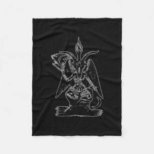 Ziege Satan Black Magic Lucifer Occult Geschenk Fleecedecke
