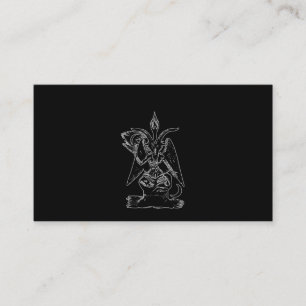 Ziege Satan Black Magic Lucifer Occult Geschenk Visitenkarte