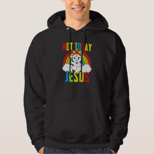Ziege Satanic heute nicht Jesus Rainbow Satanismus Hoodie