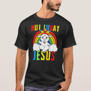 Ziege Satanisch Nicht Heute Jesus Regenbogen Satan T-Shirt
