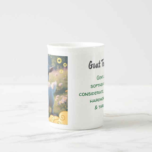 Ziege/Schafe — Chinesischer Zodiac Prozellantasse (Vorderseite)