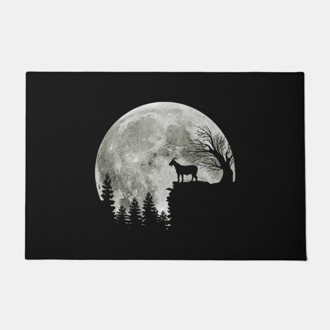 Ziege Spaziergang auf dem Moon Lover der Bergziege Fußmatte (Vorderseite)