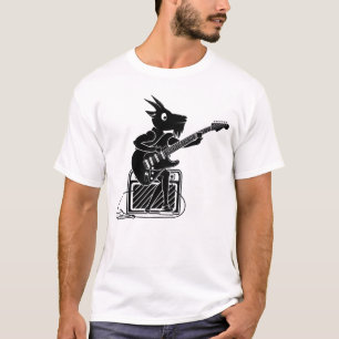 Ziege spielt eine E-Gitarre T-Shirt