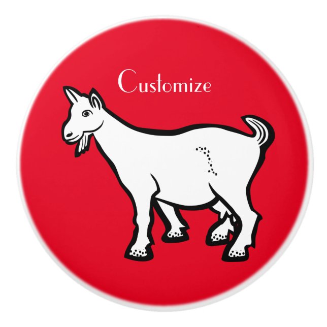 Ziege Thunder_Cove Keramikknauf (Vorderseite)