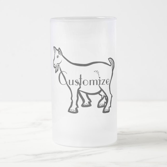 Ziege Thunder_Cove Mattglas Bierglas (Mittel)