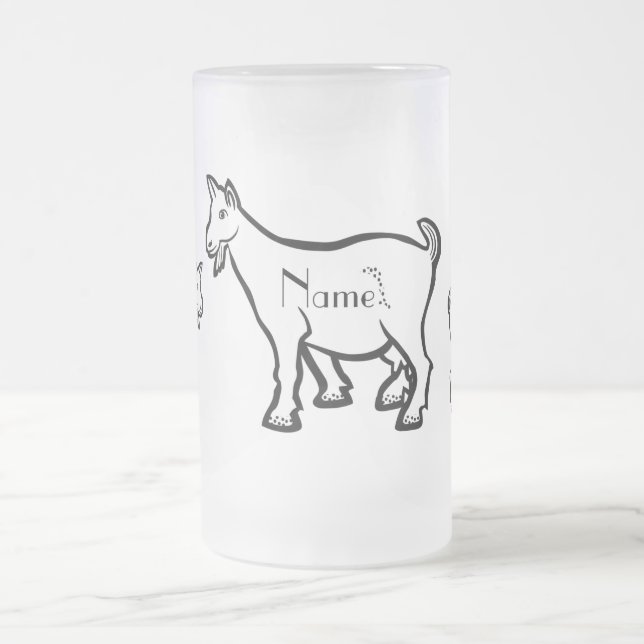 Ziege Thunder_Cove Mattglas Bierglas (Mittel)