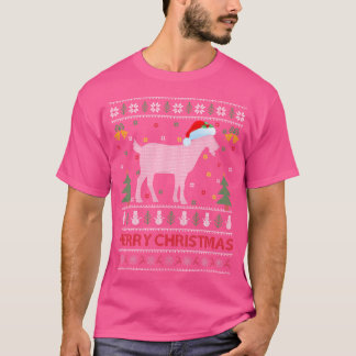 Ziege Tier Lover Ugly Santa Goat Weihnachten T-Shirt