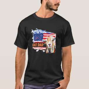 Ziege Vater American USA Flaggen Bauer Landwirtsch T-Shirt