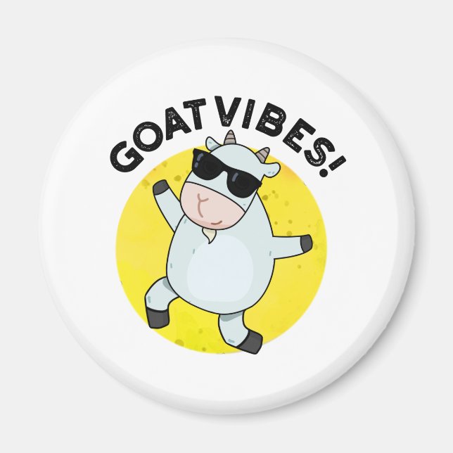Ziege Vibes Funny Animal Pub Magnet (Vorne)