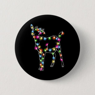 Ziege Weihnachten Leuchtbaum Ziege Lover Button