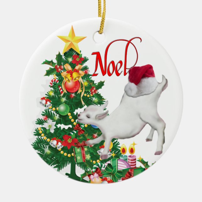 Ziege Weihnachten Ornament (Vorne)