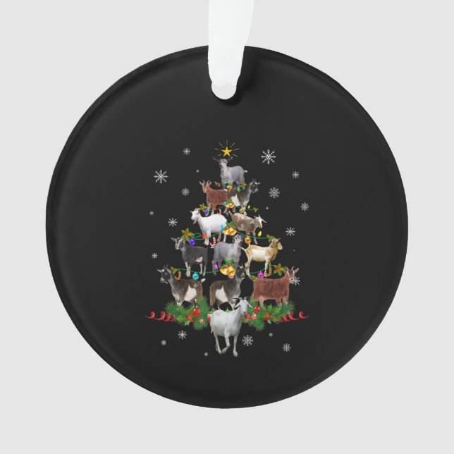 Ziege Weihnachtsbaum Schneegleite Xmas Ornament (Vorderseite)