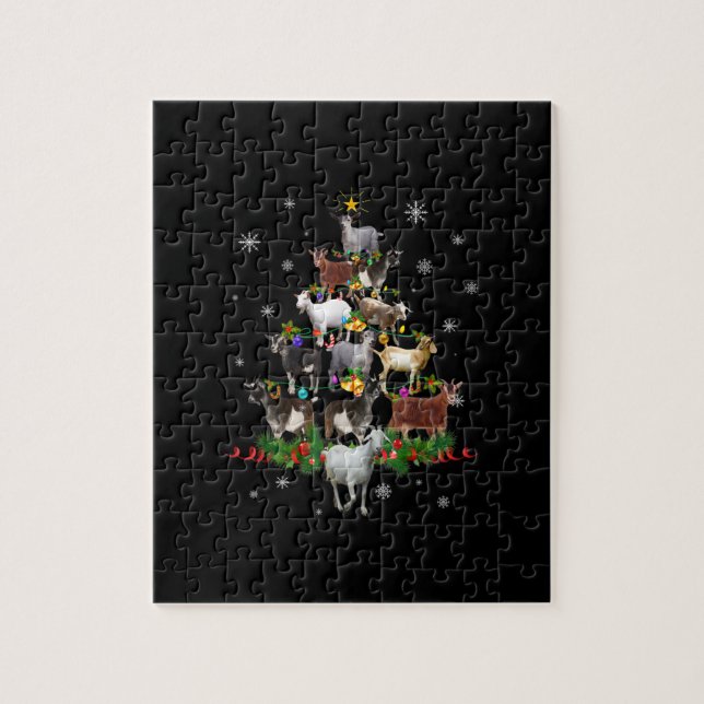 Ziege Weihnachtsbaum Snow Goat Xmas (Vertikal)