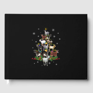Ziege Weihnachtsbaum Snow Goat Xmas Gästebuch