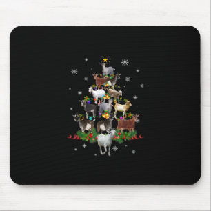 Ziege Weihnachtsbaum Snow Goat Xmas Mousepad