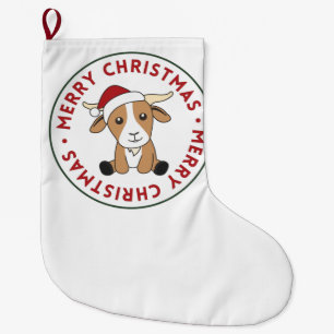 Ziege Weihnachtsziegen Wintertiere Großer Weihnachtsstrumpf