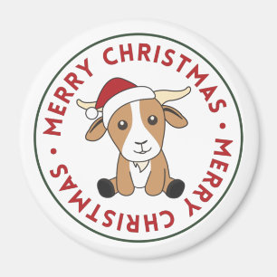 Ziege Weihnachtsziegen Wintertiere Magnet