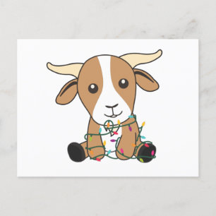 Ziege Weihnachtsziegen Wintertiere Postkarte