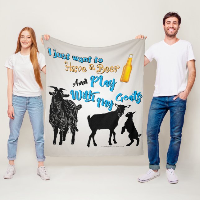 ZIEGE | woll einfach, Bier zu trinken mit meiner Z Fleecedecke (Beispiel)