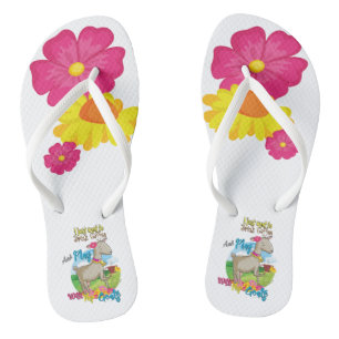 ZIEGE   Woll einfach Kaffee mit Ziegen zu trinken Flip Flops