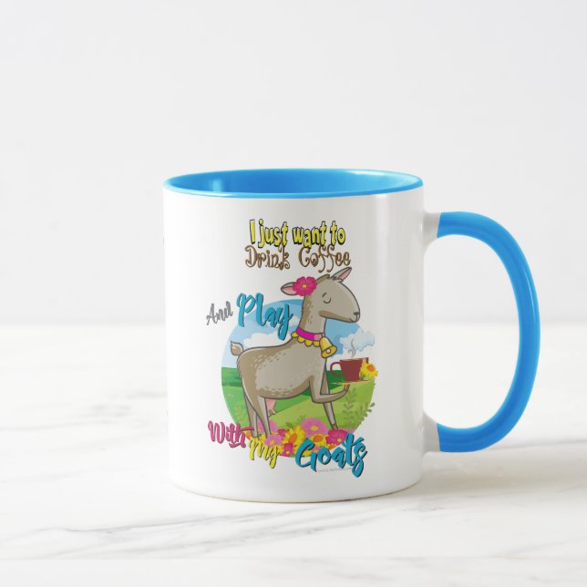 ZIEGE | Woll einfach Kaffee mit Ziegen zu trinken Tasse (Rechts)
